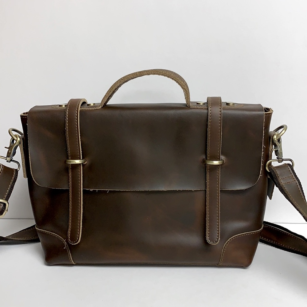 Men’s Brown Leather Satchel